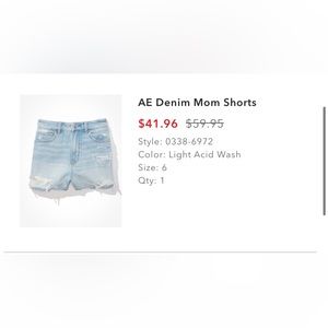 Ae distressed denim shorts